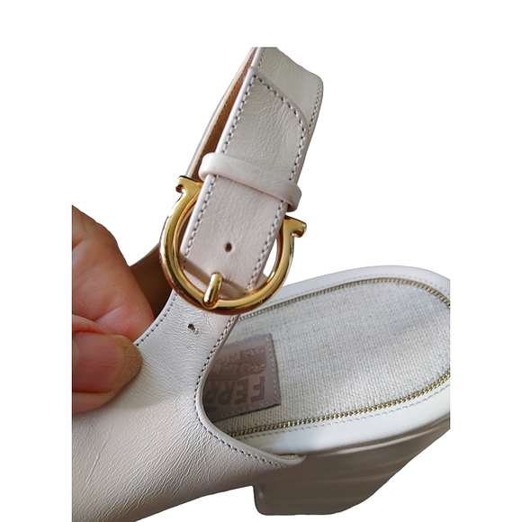 Salvatore Ferragamo Leather Strap Block Heels Shoes - Picture 13 of 16